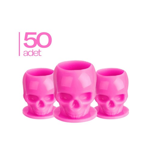 50 Adet Skull Pembe Pota