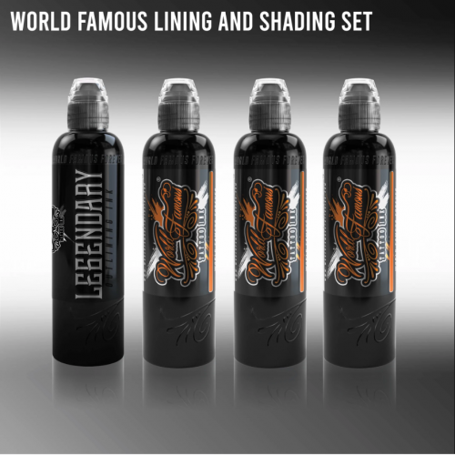 WORLD FAMOUS LINING AND SHADING INK SET 30ml / 1oz 2