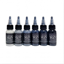 SOULWAY INK HB BLACKWASH SET 1oz 6 RENK